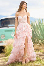 Sherri Hill Sequin Ruffle A-Line Prom Dress 55500 - B