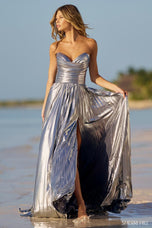 Sherri Hill Strapless Metallic Prom Dress 56065