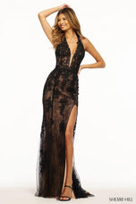 Sherri Hill Lace Halter Prom Dress 56077