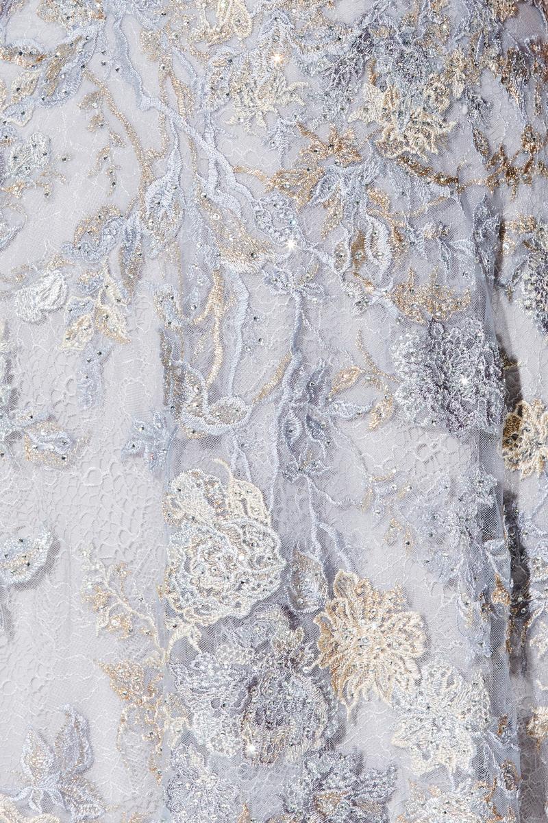 Ivonne D Flutter Sleeve Lace Evening Dress 122D63