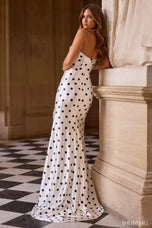 Sherri Hill Polka Dot Halter Prom Dress 57802