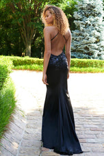 Faviana V-neck Lace-up Back Prom Dress 11002