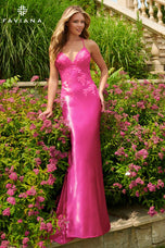 Faviana V-neck Lace-up Back Prom Dress 11002