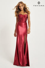 Faviana Strapless Corset Prom Dress 11006