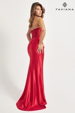 Faviana Ruched Sweetheart Strapless Prom Dress 11009