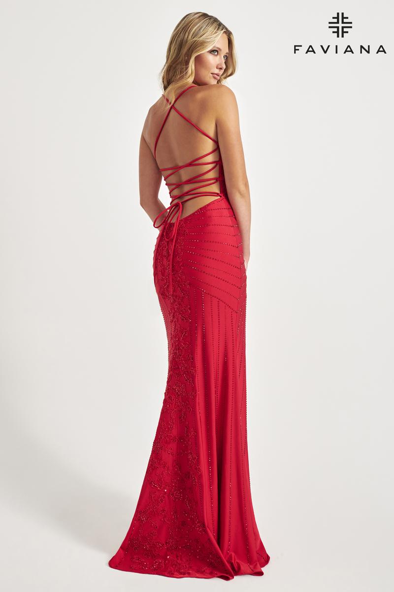 red prom dress lace up back open lace back dress A-line Scoop Neck Red Lace Prom Dress Lace-up Prom Gown