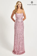 Faviana Fitted Sequin Prom Dress 11033