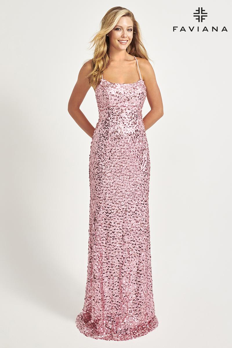 Faviana Fitted Sequin Prom Dress 11033 Faviana Fitted Sequin Prom Dress 11033