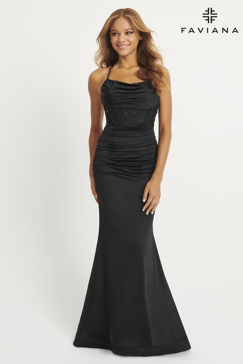 Faviana Ruched Corset Prom Dress 11043