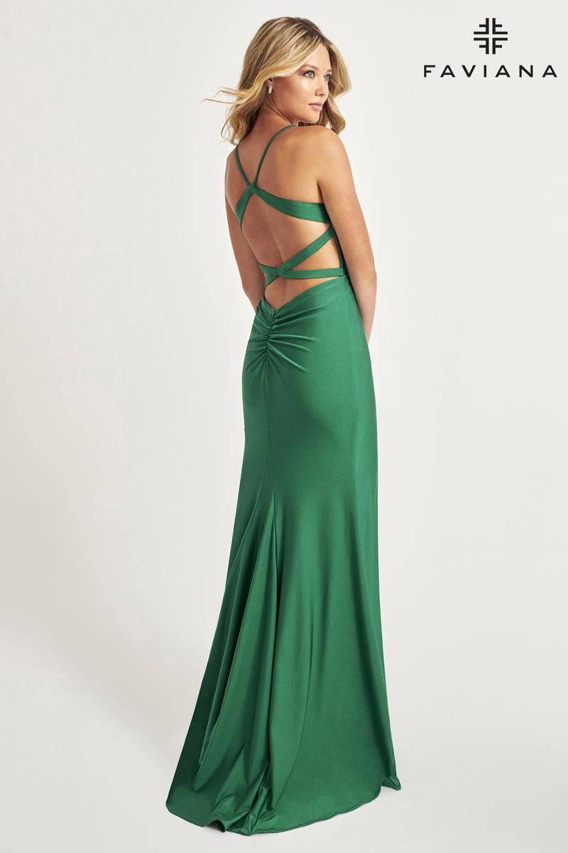 Faviana Open Back Simple Prom Dress 11045 Bubblegum Pink / 00 Faviana Open Back Simple Prom Dress 11045 Bubblegum Pink / 00