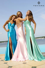 Faviana High Slit Prom Dress 11051