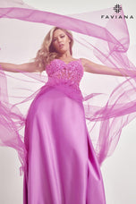 Faviana A-Line Lace Prom Dress 11055