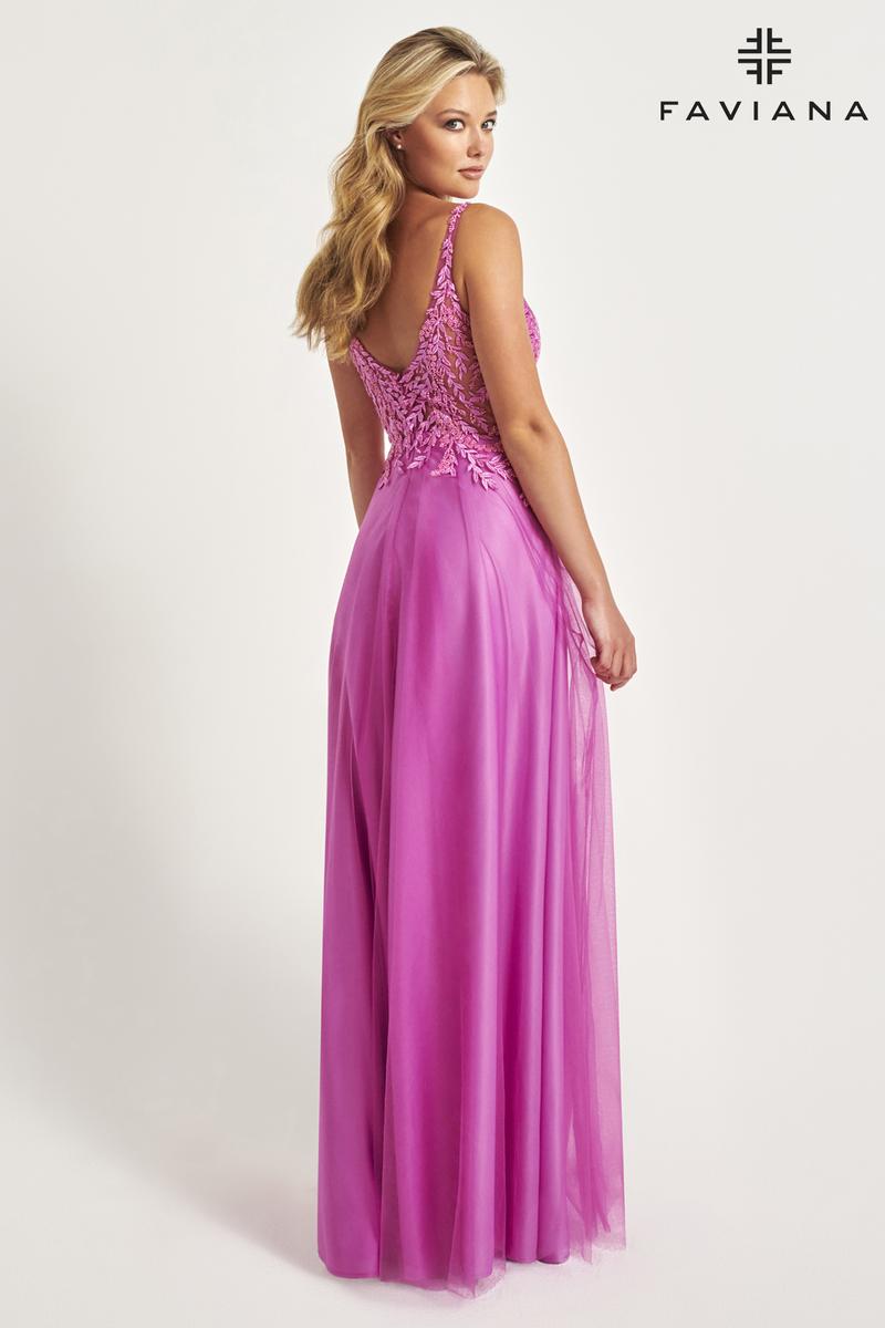 Faviana A-Line Lace Prom Dress 11055