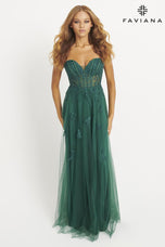 Faviana A-Line Corset Prom Dress 10057