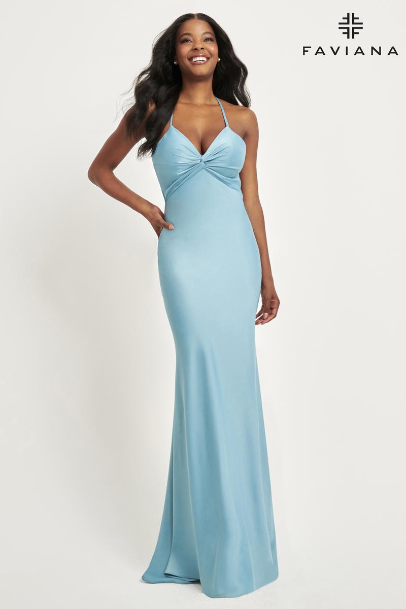 Faviana Low Back Knot Prom Dress 11066 Faviana Low Back Knot Prom Dress 11066