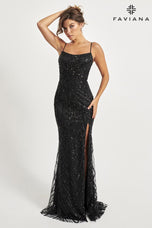 Faviana Elegant Beaded Prom Dress 11075
