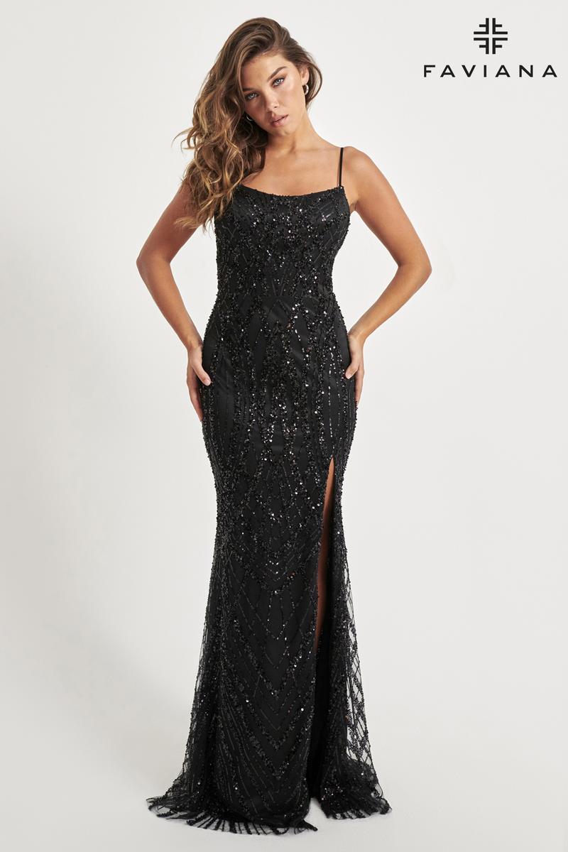 Faviana Elegant Beaded Prom Dress 11075