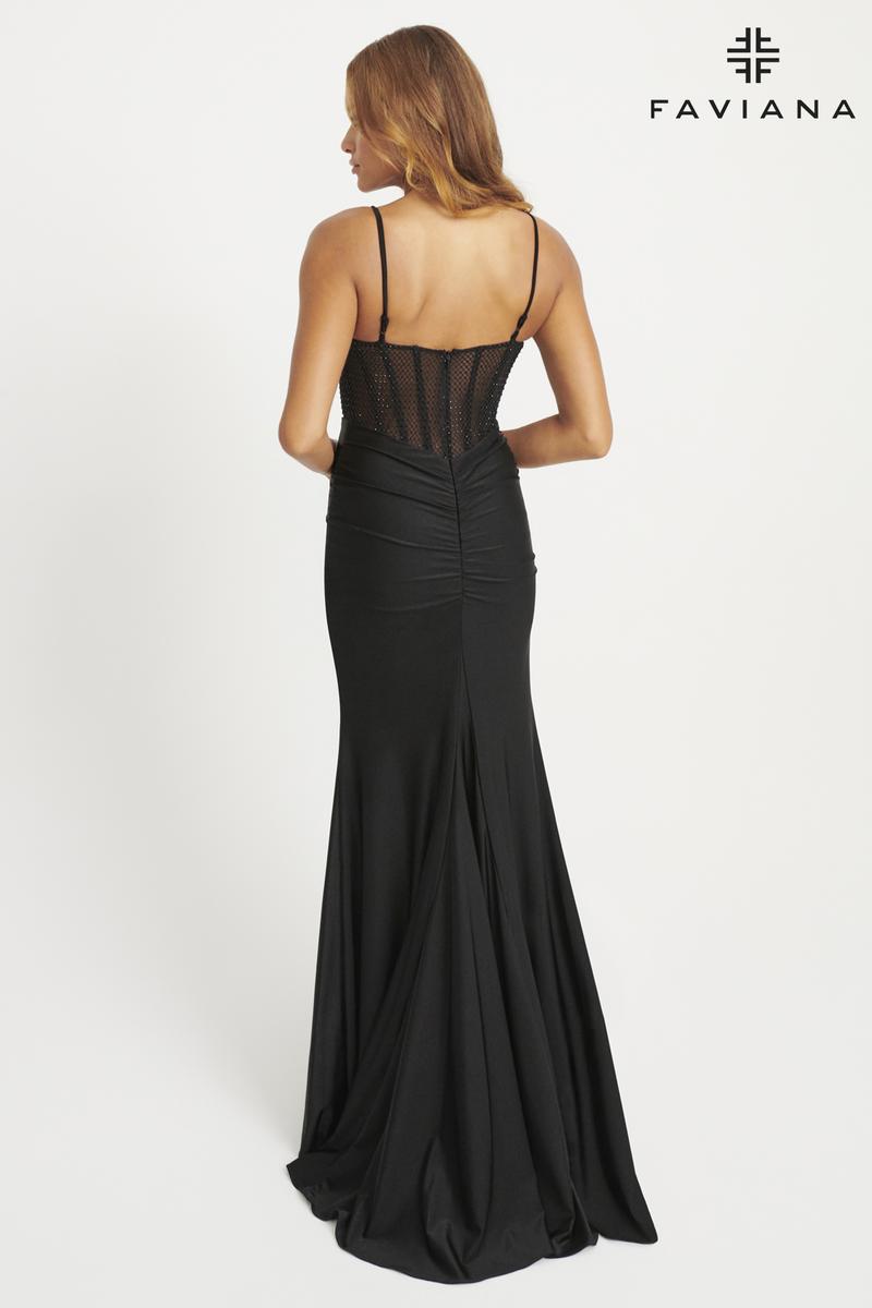 Faviana Mesh Corset Prom Dress 11079 Faviana Mesh Corset Prom Dress 11079