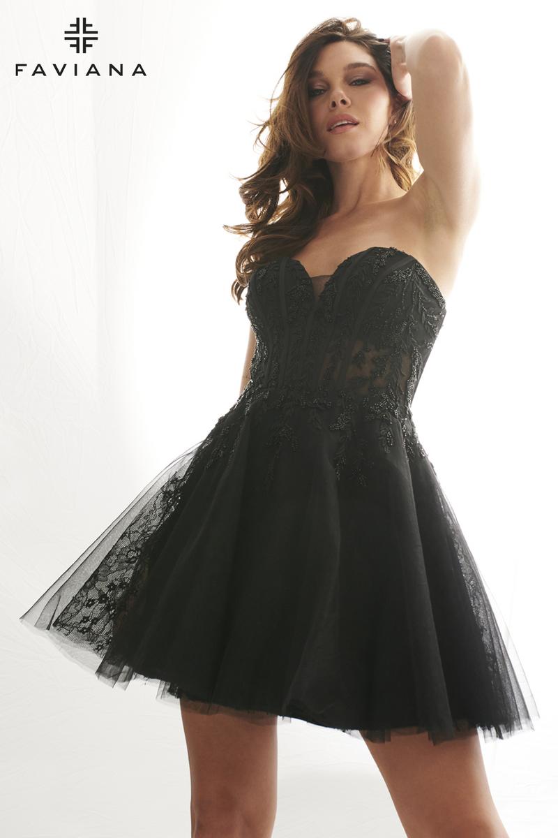 Faviana Tulle Lace Short Homecoming Dress 11120 Faviana Tulle Lace Short Homecoming Dress 11120