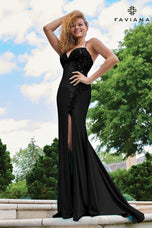 Faviana Long Satin Dress 11206