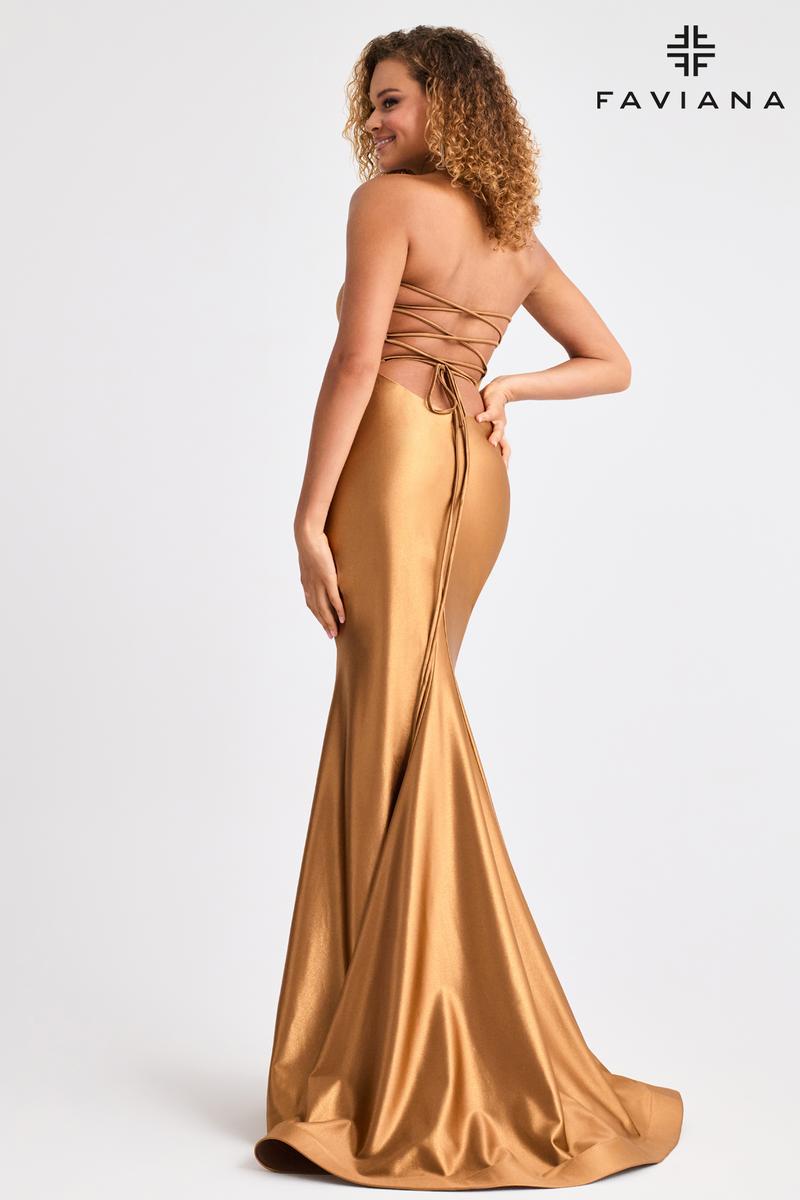 Faviana Dress 11211 - Bronze Faviana Dress 11211 - Bronze