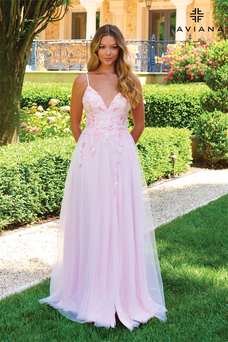 Faviana Tulle A-Line Delicate Prom Dress 11232 Faviana Tulle A-Line Delicate Prom Dress 11232