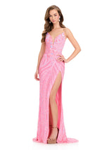 ASHLEYlauren Beaded Strapless Prom Dress 11236 - C