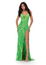 ASHLEYlauren Beaded Strapless Prom Dress 11236 - D