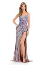 ASHLEYlauren Beaded Strapless Prom Dress 11236 - C