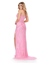 ASHLEYlauren Beaded Strapless Prom Dress 11236 - D