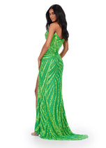ASHLEYlauren Beaded Strapless Prom Dress 11236 - D