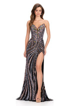 ASHLEYlauren Beaded Strapless Prom Dress 11236 - C