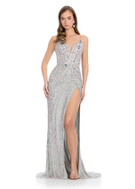 ASHLEYlauren Beaded Strapless Prom Dress 11236 - D