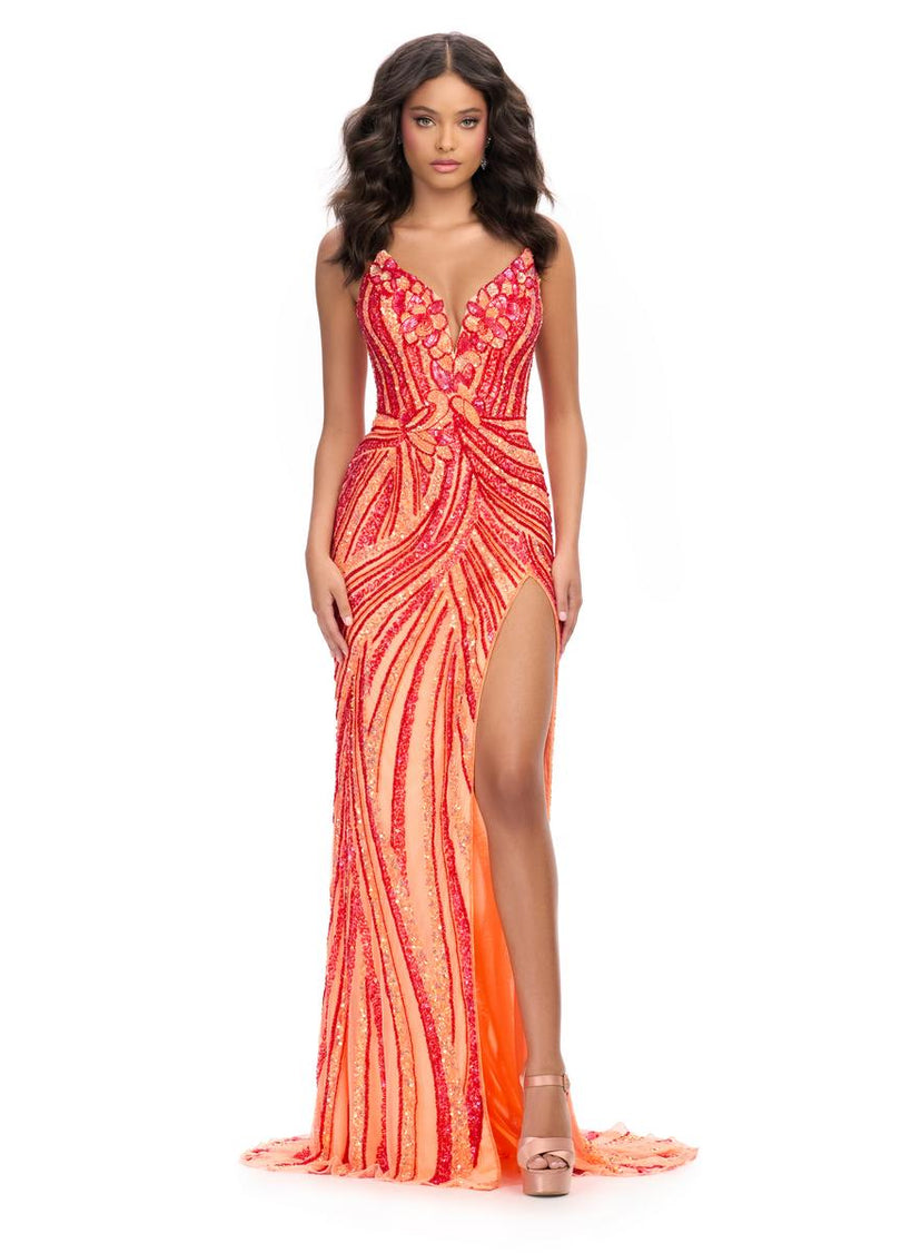 ASHLEYlauren Beaded Strapless Prom Dress 11236 - D