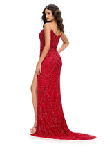 ASHLEYlauren Beaded Strapless Prom Dress 11236 - D