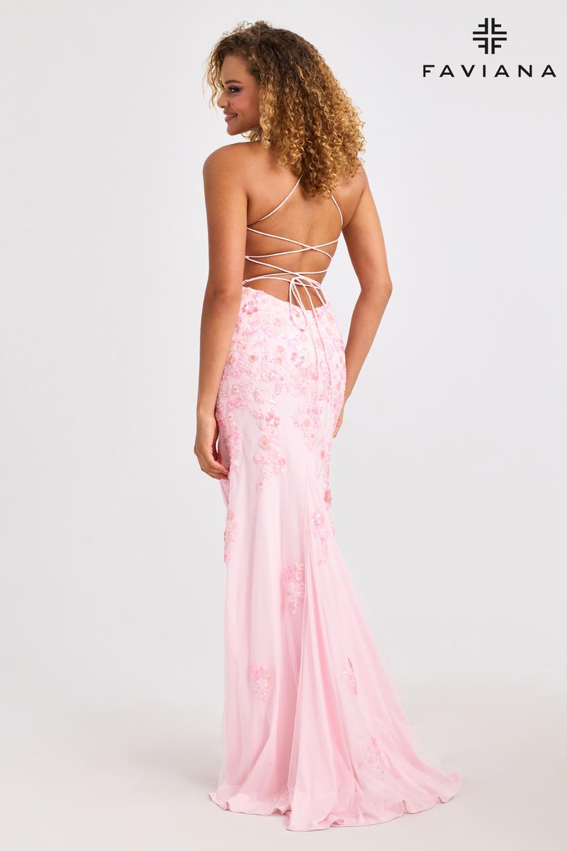 Faviana Floral Tulle and Lace Prom Dress 11251