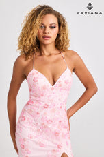 Faviana Floral Tulle and Lace Prom Dress 11251