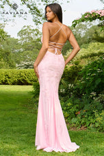 Faviana Illusion Lace Corset Lace-up Back Prom Dress 11255