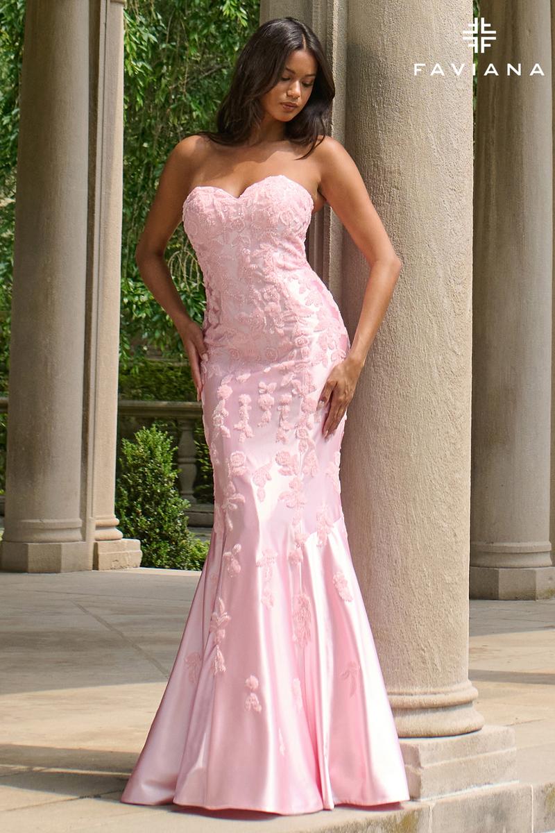 Faviana Strapless Satin Mermaid Prom Dress 11271 Faviana Strapless Satin Mermaid Prom Dress 11271