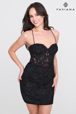 Faviana Short Corset Homecoming Dress 11301