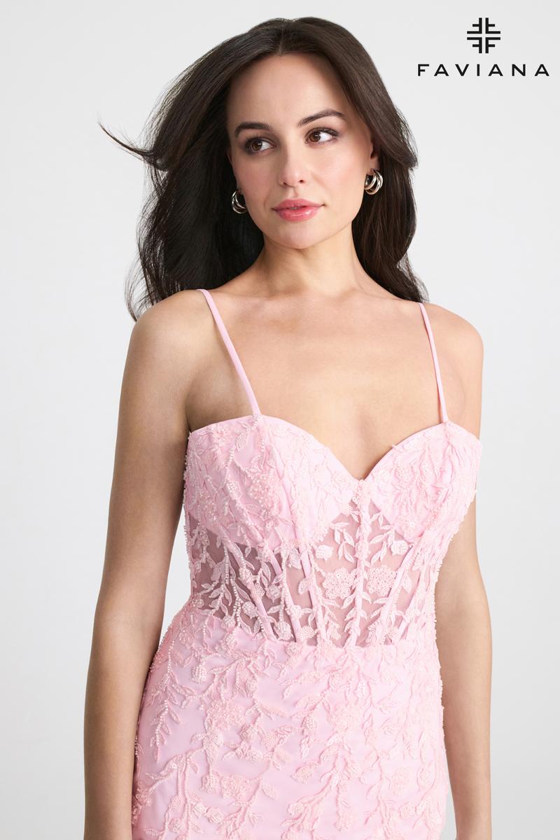 Faviana Short Illusion Corset HoCo Dress 11304