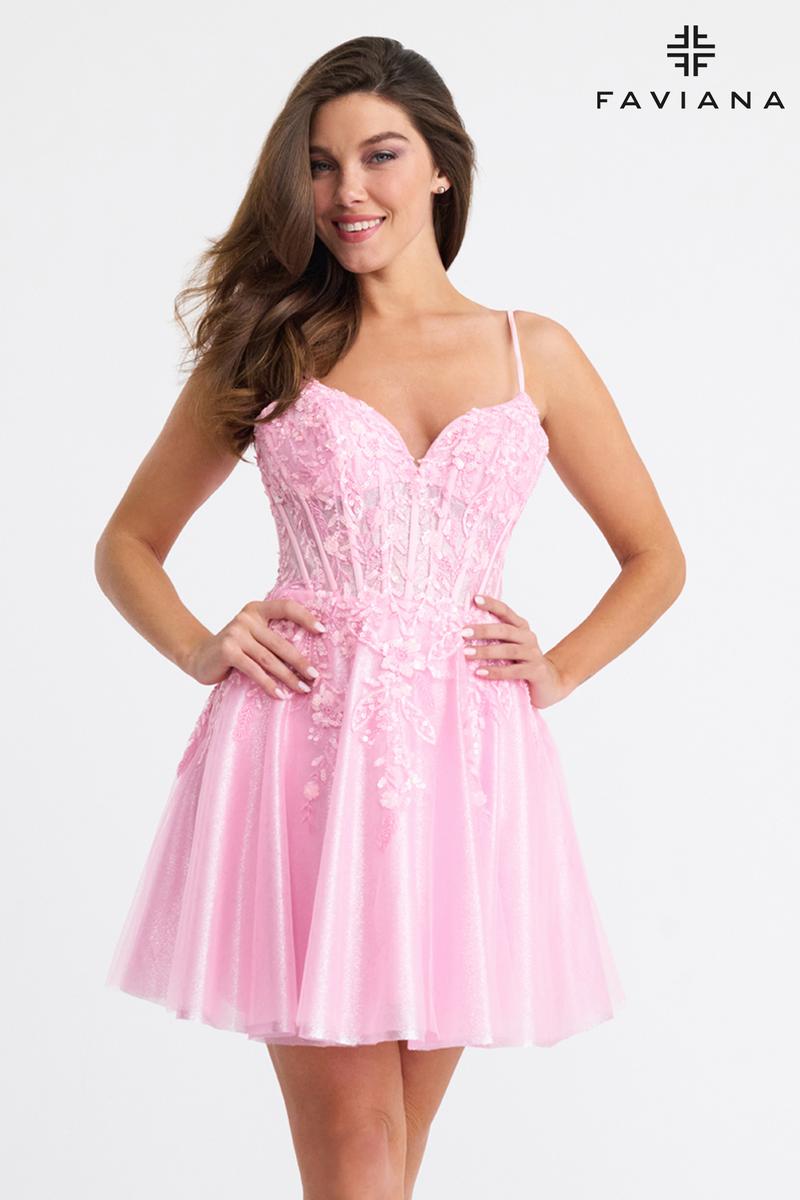 Faviana A-Line Lace Homecoming Dress 11305 Faviana A-Line Lace Homecoming Dress 11305