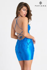 Faviana Satin Lace Homecoming Dress 11308