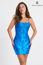 Faviana Satin Lace Homecoming Dress 11308