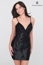 Faviana Satin Lace Short Homecoming Dress 11315