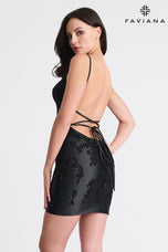Faviana Satin Lace Short Homecoming Dress 11315