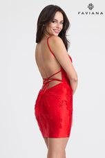 Faviana Satin Lace Short Homecoming Dress 11315