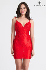 Faviana Satin Lace Short Homecoming Dress 11315