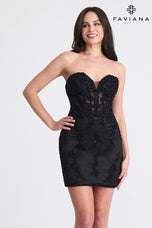 Faviana Strapless Corset Homecoming Dress 11317