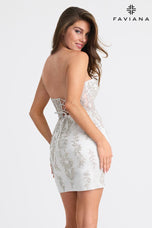Faviana Strapless Corset Homecoming Dress 11317